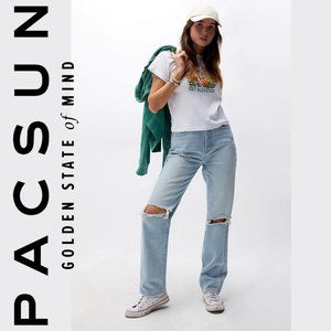 PacSun Eco Light Blue Distressed Dad Jeans